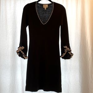 The Original Milly of New York Black 100% Merino Wool Dress